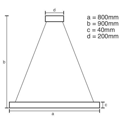 Підвісна LED люстра з регулюванням яскравості LED/55W/230V 3000-6500K + пульт дистанційного керування