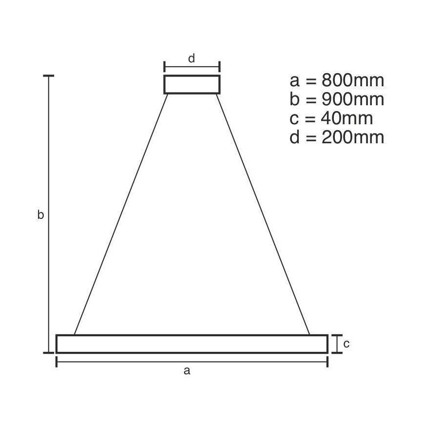 Підвісна LED люстра з регулюванням яскравості LED/55W/230V 3000-6500K + пульт дистанційного керування
