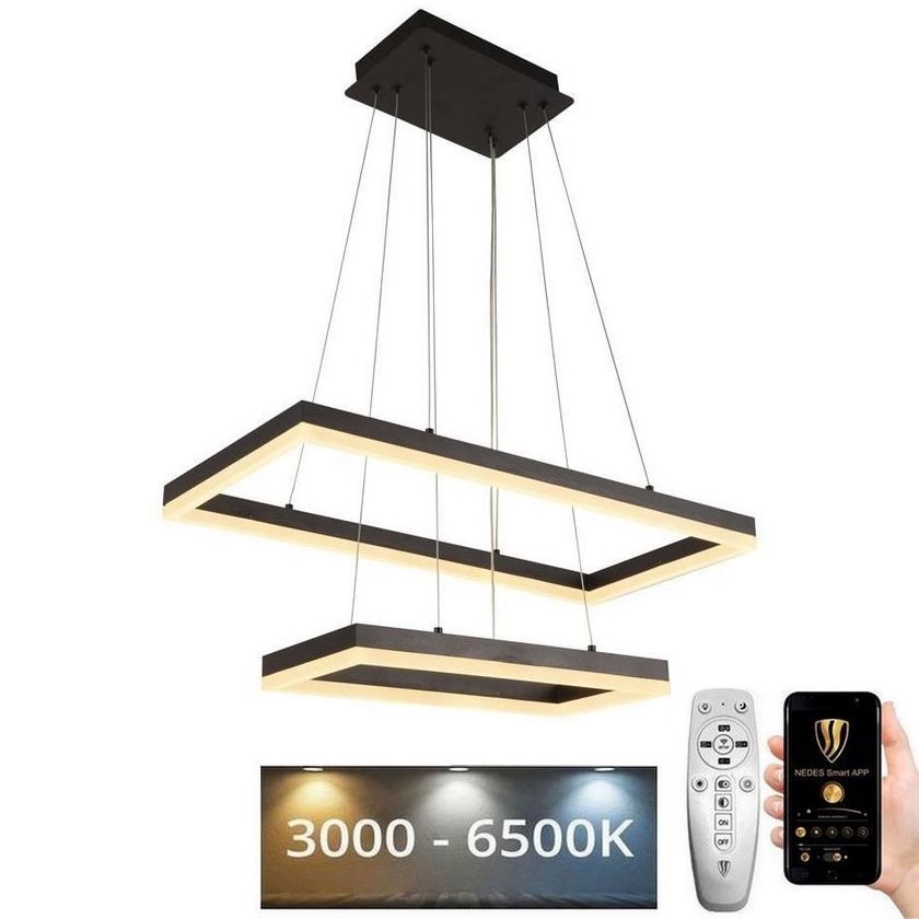 Підвісна LED люстра з регулюванням яскравості LED/65W/230V 3000-6500K + пульт дистанційного керування