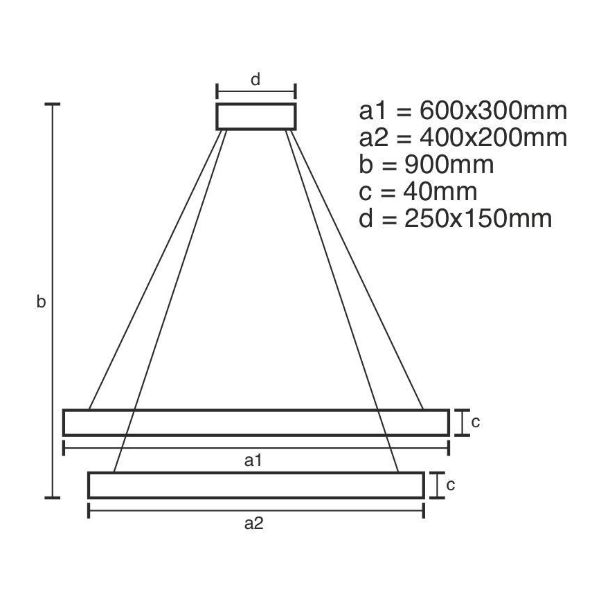 Підвісна LED люстра з регулюванням яскравості LED/65W/230V 3000-6500K + пульт дистанційного керування