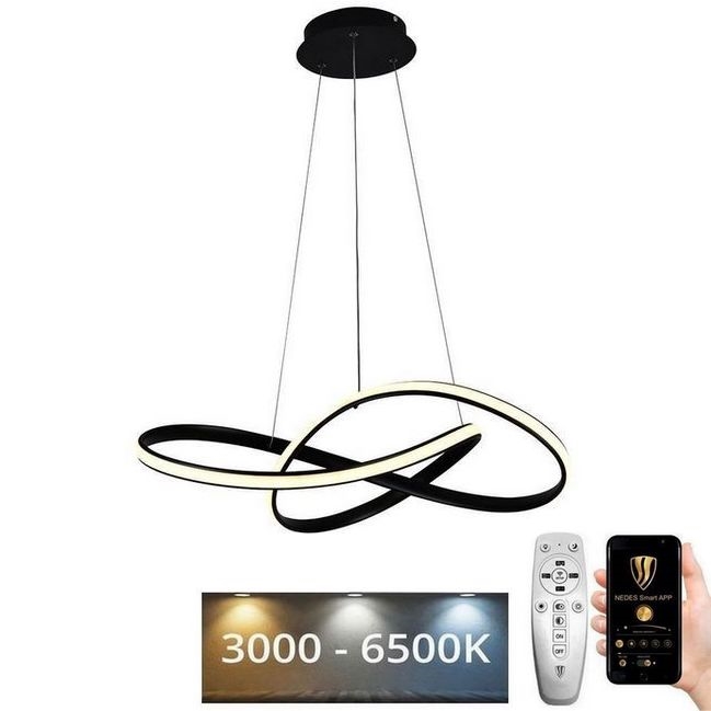 Підвісна LED люстра з регулюванням яскравості LED/70W/230V 3000-6500K + пульт дистанційного керування