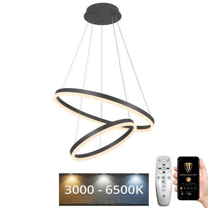 Підвісна LED люстра з регулюванням яскравості LED/70W/230V 3000-6500K + пульт дистанційного керування
