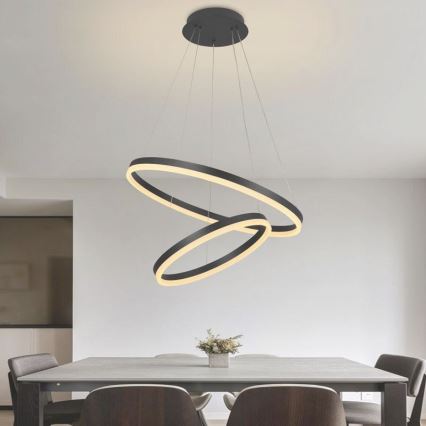 Підвісна LED люстра з регулюванням яскравості LED/70W/230V 3000-6500K + пульт дистанційного керування
