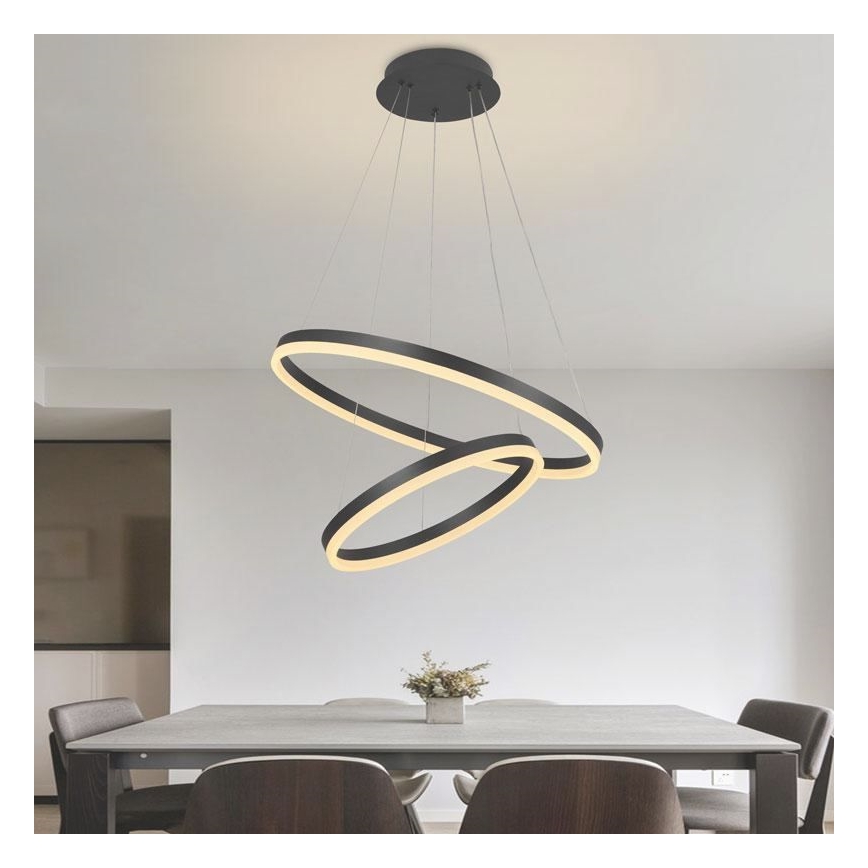 Підвісна LED люстра з регулюванням яскравості LED/70W/230V 3000-6500K + пульт дистанційного керування