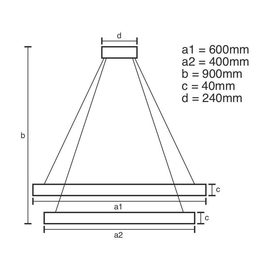 Підвісна LED люстра з регулюванням яскравості LED/70W/230V 3000-6500K + пульт дистанційного керування