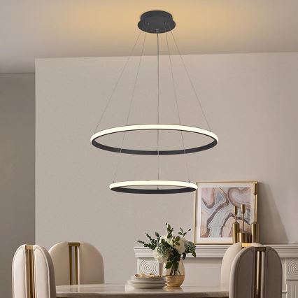 Підвісна LED люстра з регулюванням яскравості LED/75W/230V 3000-6500K + пульт дистанційного керування