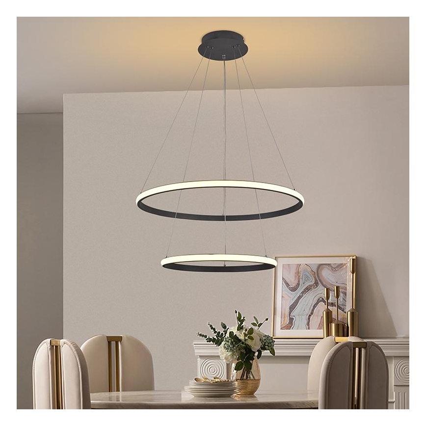 Підвісна LED люстра з регулюванням яскравості LED/75W/230V 3000-6500K + пульт дистанційного керування