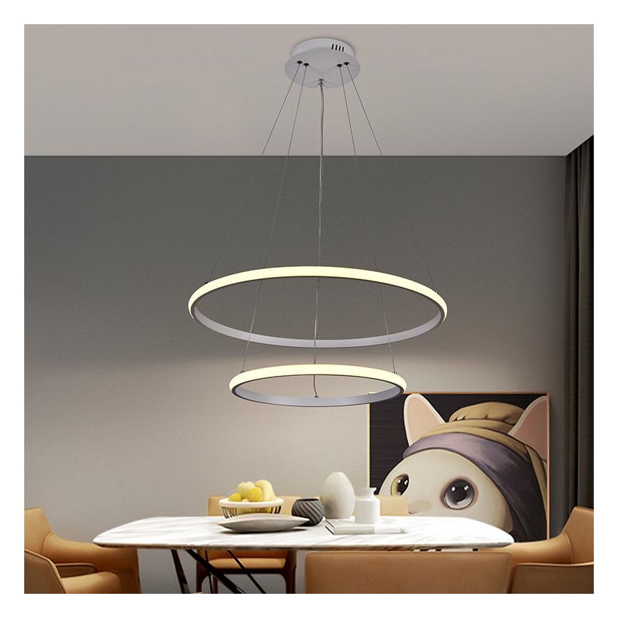 Підвісна LED люстра з регулюванням яскравості LED/75W/230V 3000-6500K + пульт дистанційного керування