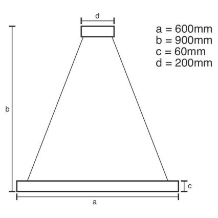 Підвісна LED люстра з регулюванням яскравості LED/85W/230V 3000-6500K + пульт дистанційного керування