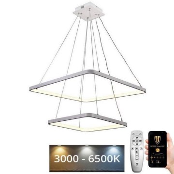 Підвісна LED люстра з регулюванням яскравості LED/90W/230V 3000-6500K + дистанційне керування