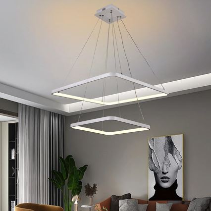Підвісна LED люстра з регулюванням яскравості LED/90W/230V 3000-6500K + дистанційне керування