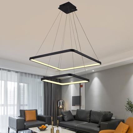 Підвісна LED люстра з регулюванням яскравості LED/90W/230V 3000-6500K + дистанційне керування