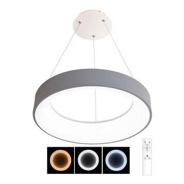 Підвісна LED люстра з регулюванням яскравості NEST LED/40W/230V 3000-6500K сіра + дистанційне керування