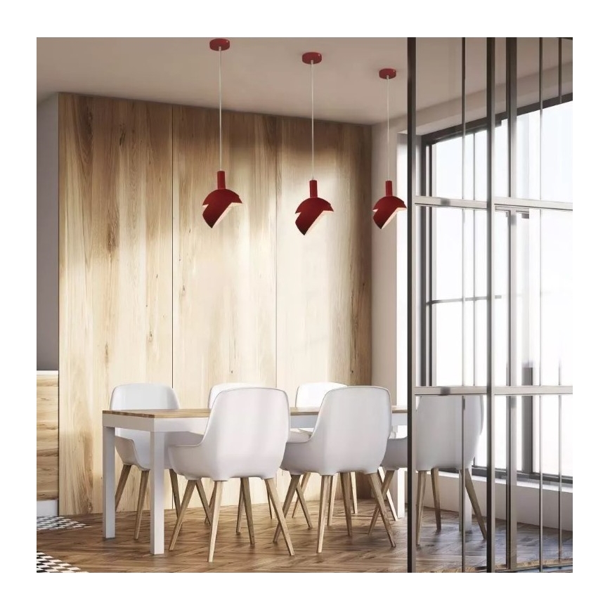 Підвісна люстра 1xE14/60W/230V червоний