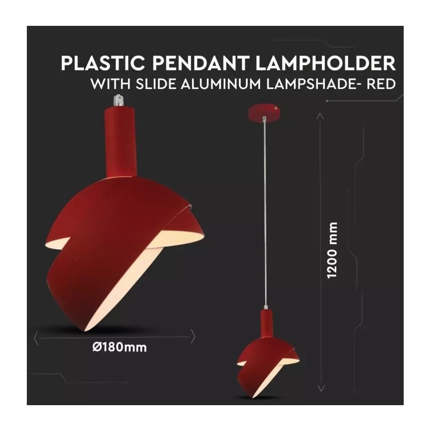 Підвісна люстра 1xE14/60W/230V червоний