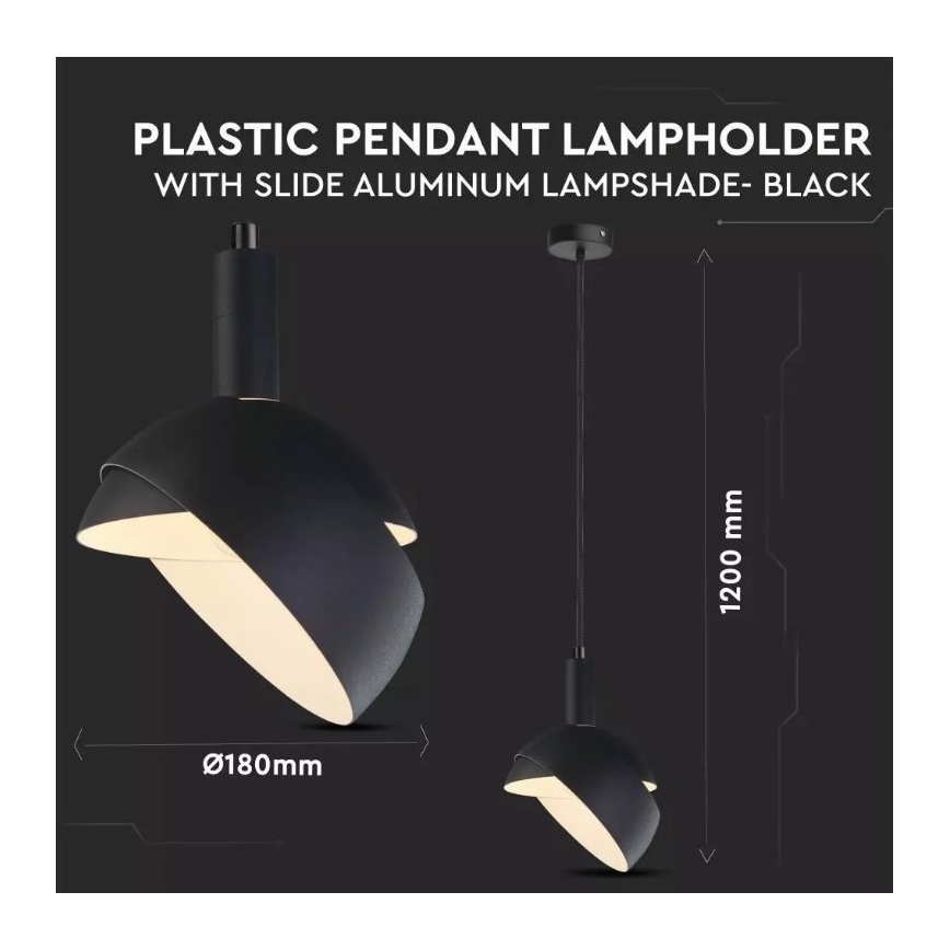 Підвісна люстра 1xE14/60W/230V чорний