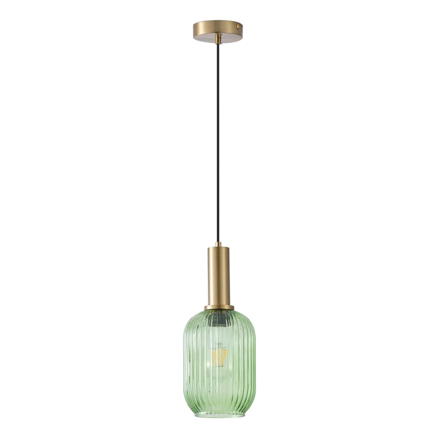 Підвісна люстра 1xE27/15W/230V зелений 13 cm