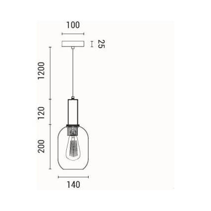 Підвісна люстра 1xE27/15W/230V зелений 13 cm