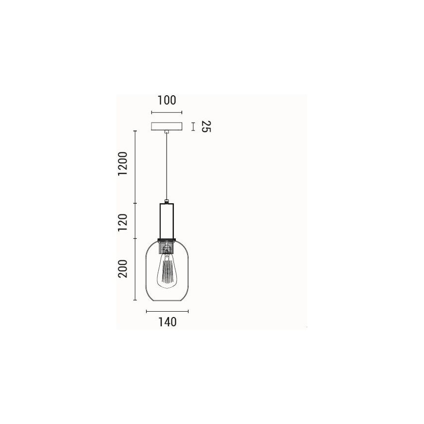 Підвісна люстра 1xE27/15W/230V зелений 13 cm