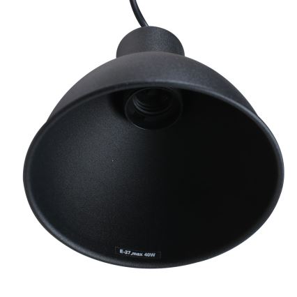 Підвісна люстра 1xE27/40W/230V бук/чорний