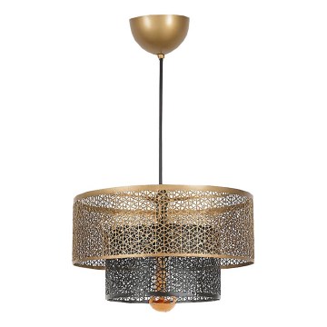 Підвісна люстра 1xE27/40W/230V золотий/чорний