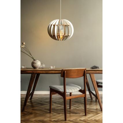 Підвісна люстра 1xE27/60W/230V білий діаметр 20 см