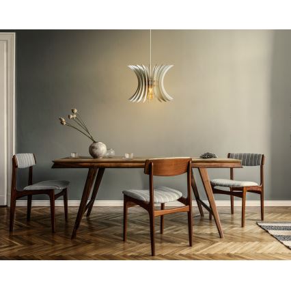 Підвісна люстра 1xE27/60W/230V білий діаметр 20 см