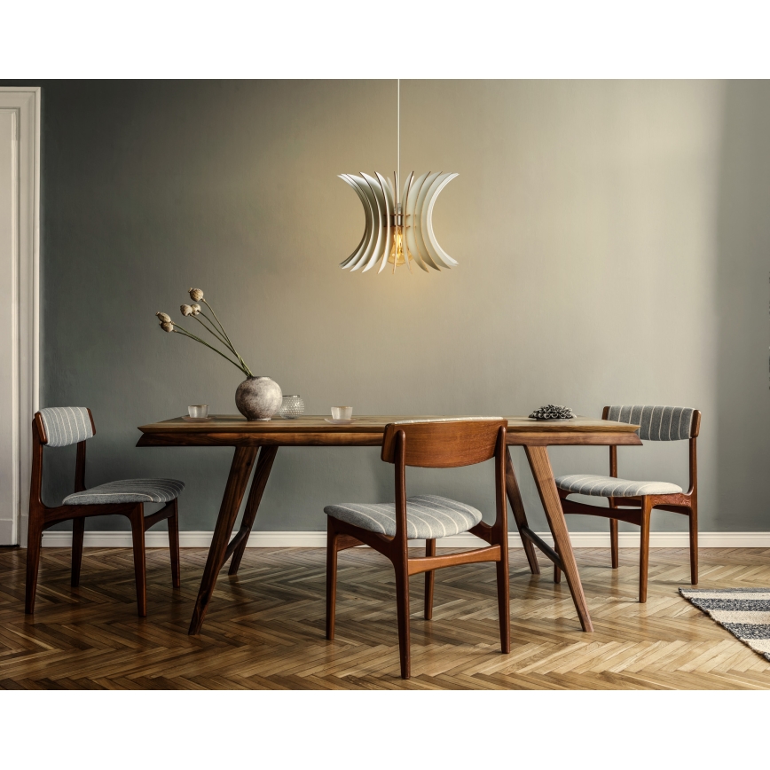 Підвісна люстра 1xE27/60W/230V білий діаметр 20 см