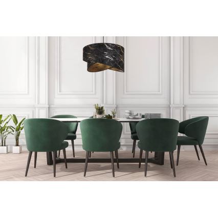 Підвісна люстра 1xE27/60W/230V чорний/золотий