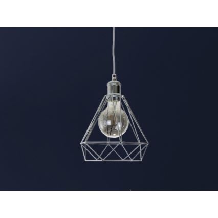 Підвісна люстра 1xE27/60W/230V діаметр 22 см глянцевий хром