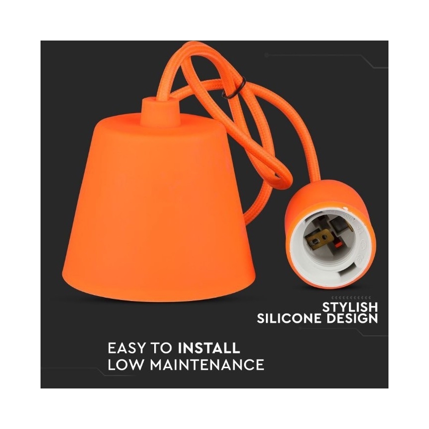 Підвісна люстра 1xE27/60W/230V помаранчевий