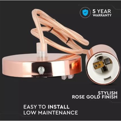Підвісна люстра 1xE27/60W/230V rosegold