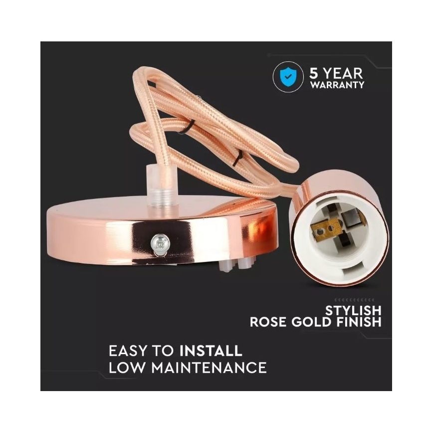 Підвісна люстра 1xE27/60W/230V rosegold