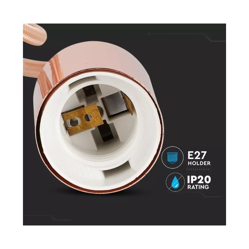 Підвісна люстра 1xE27/60W/230V rosegold