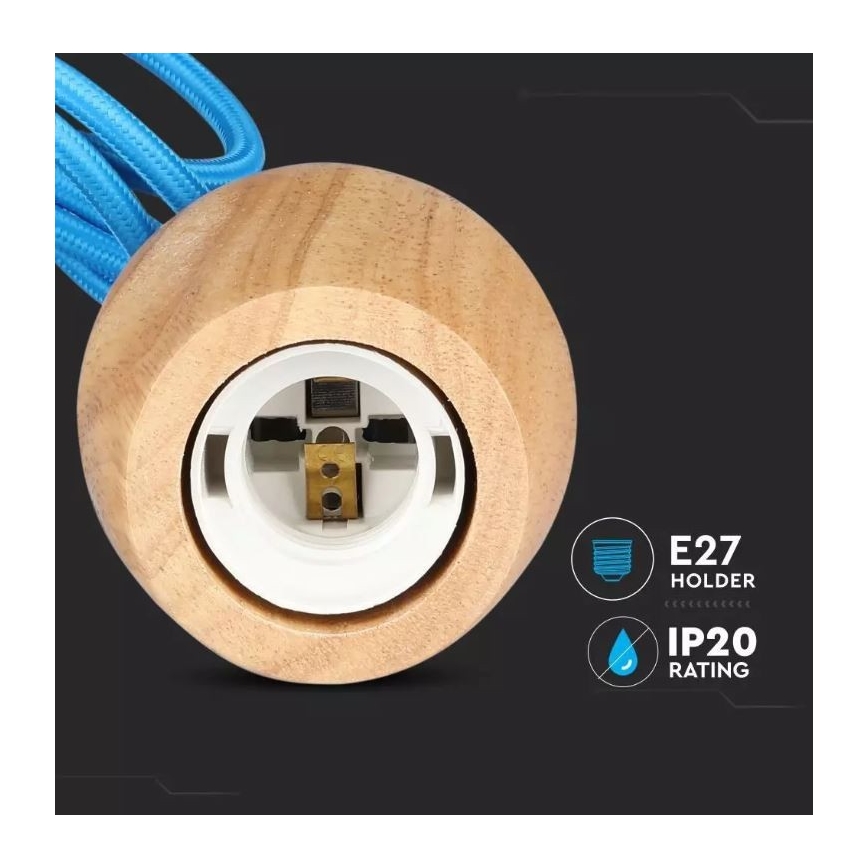 Підвісна люстра 1xE27/60W/230V синій