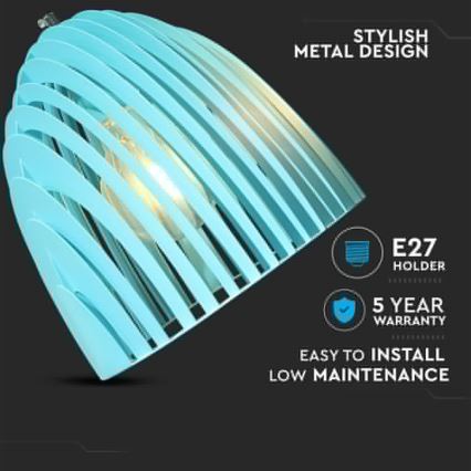 Підвісна люстра 1xE27/60W/230V синій