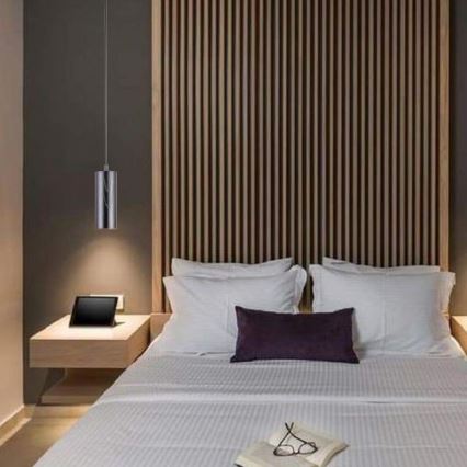 Підвісна люстра 1xGU10/10W/230V ясеневий/масив чорний