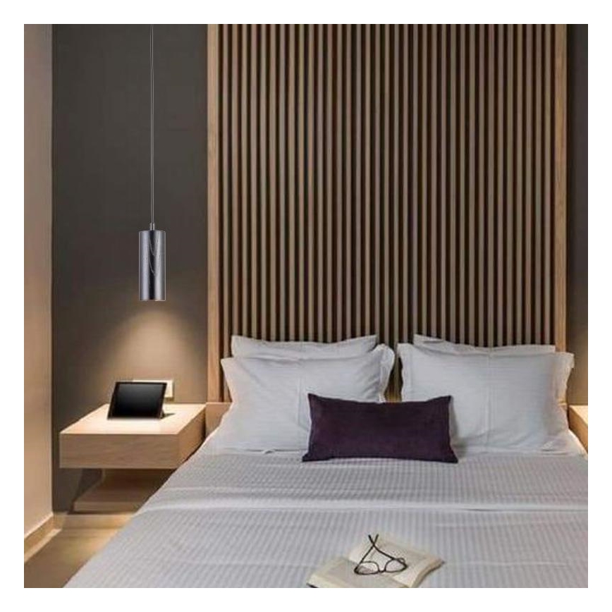 Підвісна люстра 1xGU10/10W/230V ясеневий/масив чорний