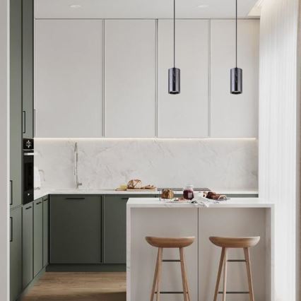 Підвісна люстра 1xGU10/10W/230V ясеневий/масив чорний