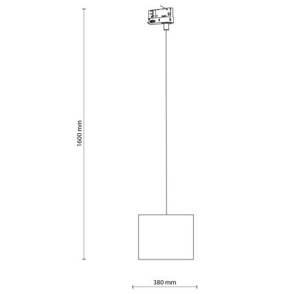 Підвісна люстра до 3-фазної трекової системи TRACER 1xE27/15W/230V діаметр 20 см чорний