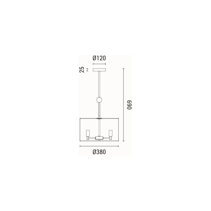 Підвісна люстра 3xE14/15W/230V