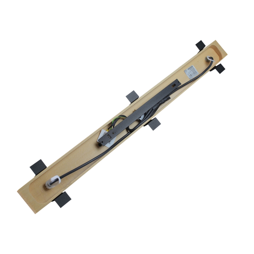 Підвісна люстра 3xE27/40W/230V бук/чорний