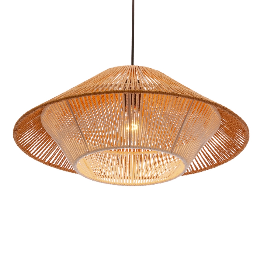 Підвісна люстра AFRICA на шнурі, 1xE27/40W/230V, діаметр 50 см, коричнева/кремова
