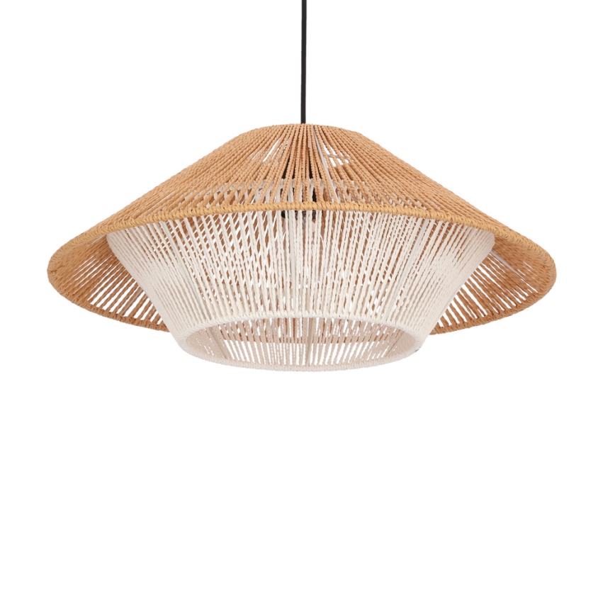 Підвісна люстра AFRICA на шнурі, 1xE27/40W/230V, діаметр 50 см, коричнева/кремова