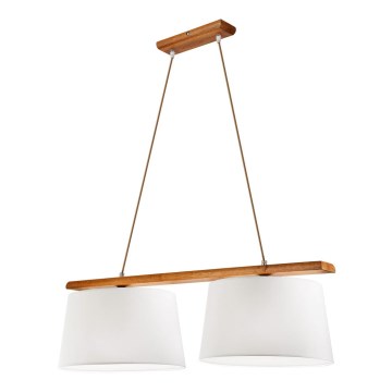 Підвісна люстра AIDA на тросі 2xE27/60W/230V дуб