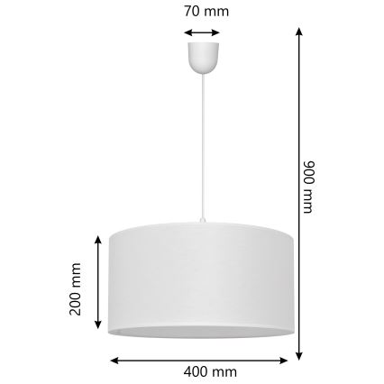 Підвісна люстра ALBA 1xE27/15W/230V білий