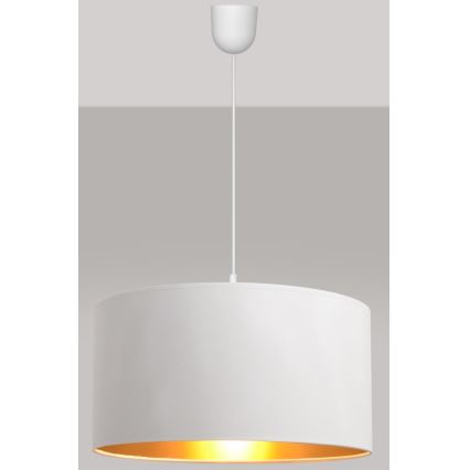 Підвісна люстра ALBA 1xE27/15W/230V діаметр 40 см білий/золотистий