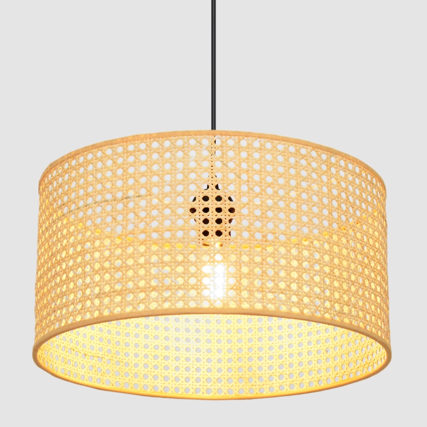 Підвісна люстра ALBA 1xE27/15W/230V діаметр 40 см ротанґ/чорний