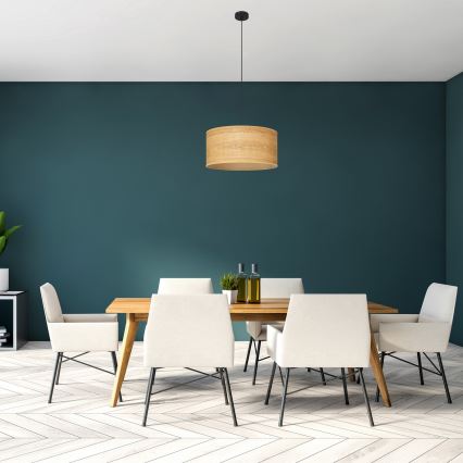 Підвісна люстра ALBA 1xE27/15W/230V діаметр 40 см коричневий/чорний