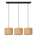 Підвісна люстра ALBA 3xE27/15W/230V коричневий/чорний